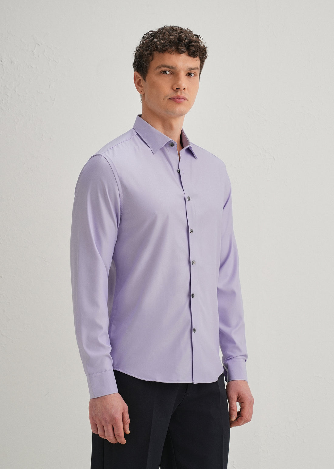 LAVENDER STITCHLESS PLACKET PREMIUM WRINKLE-FREE SHIRT