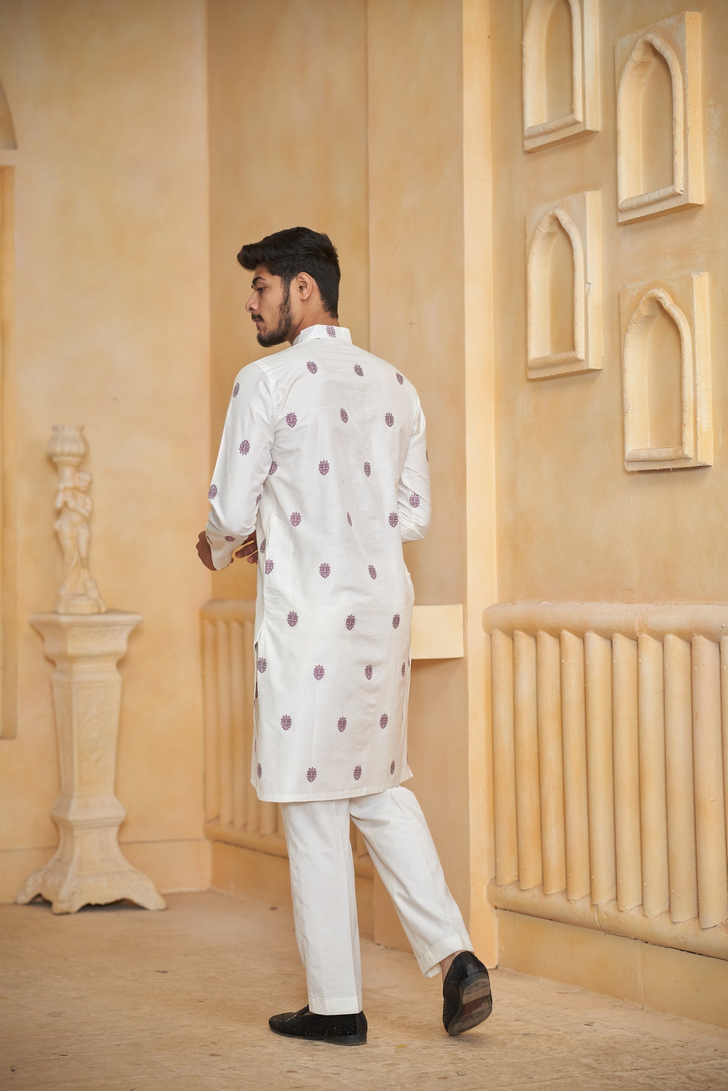 PINE WINE JACQUARD PREMIUM KURTA