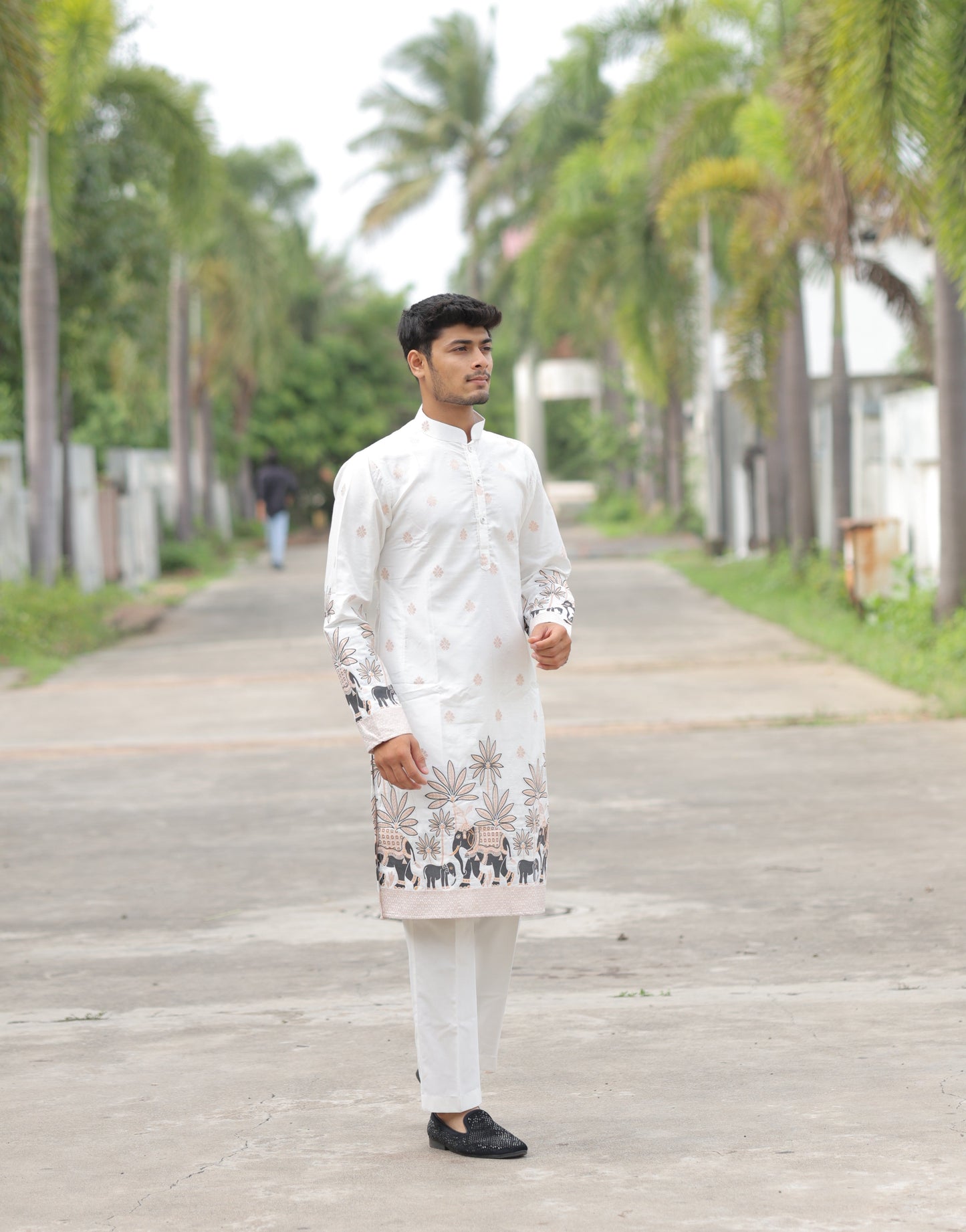 PEAK HATHI JACQUARD DESIGNER KURTA