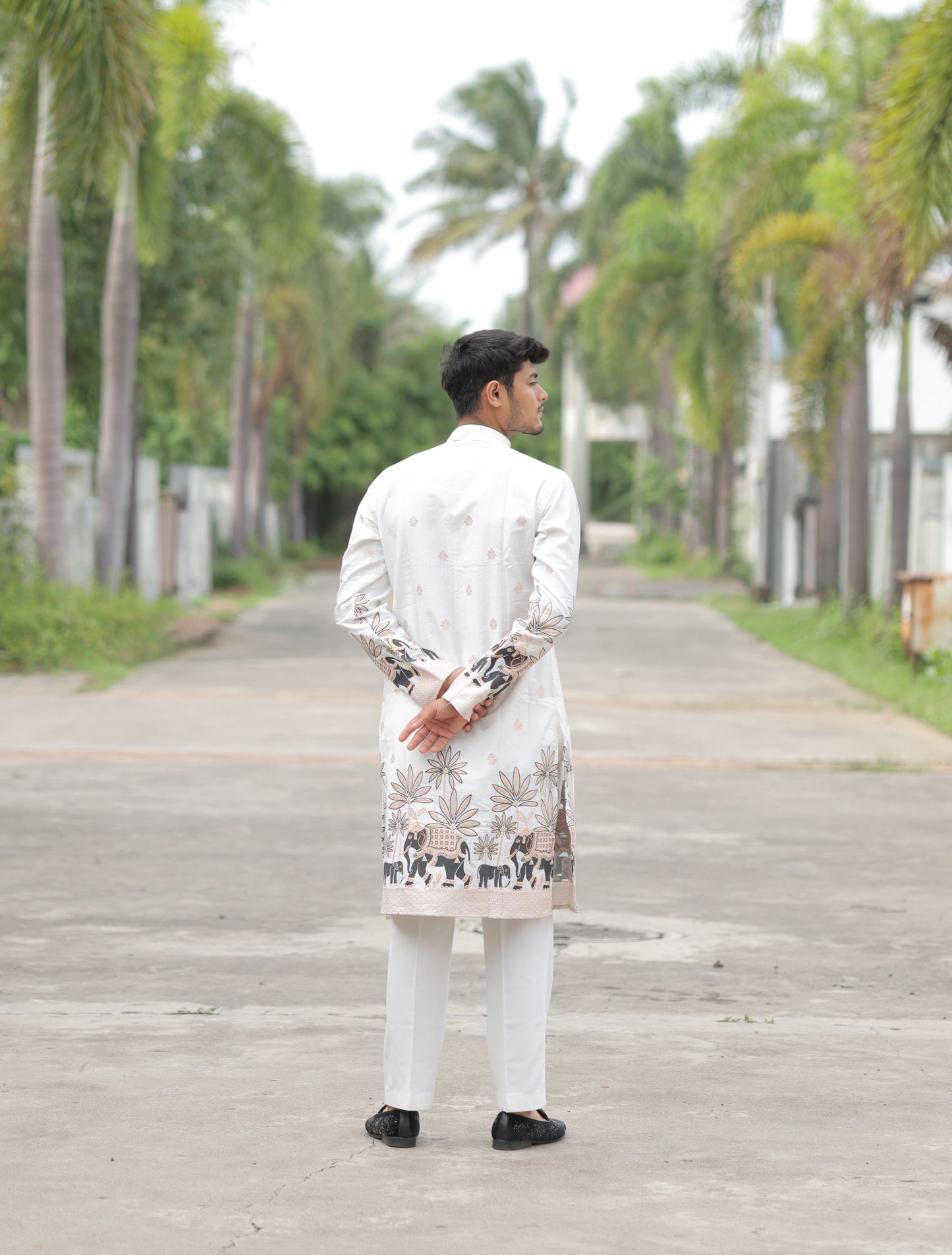 PEAK HATHI JACQUARD DESIGNER KURTA
