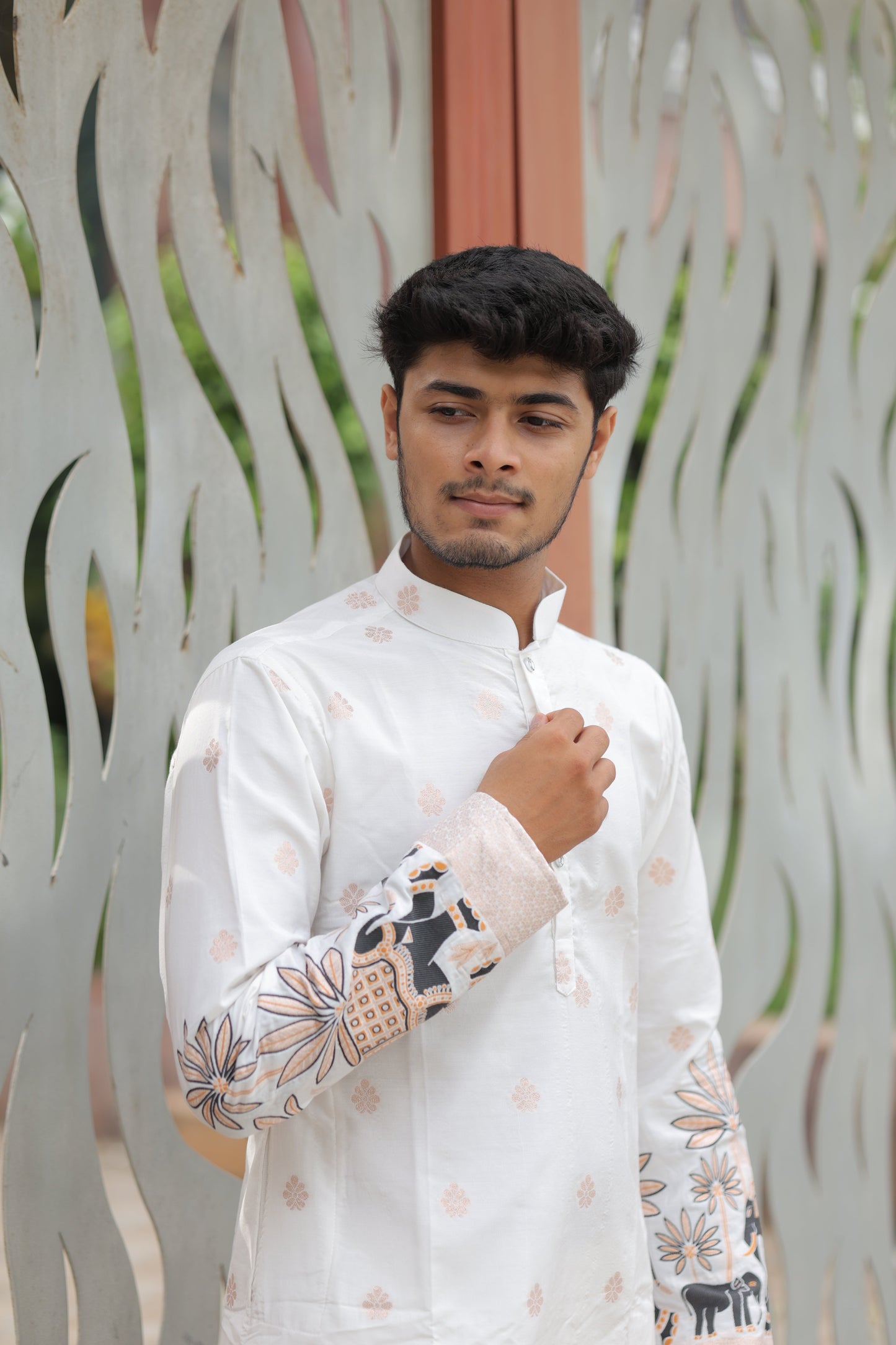 PEAK HATHI JACQUARD DESIGNER KURTA