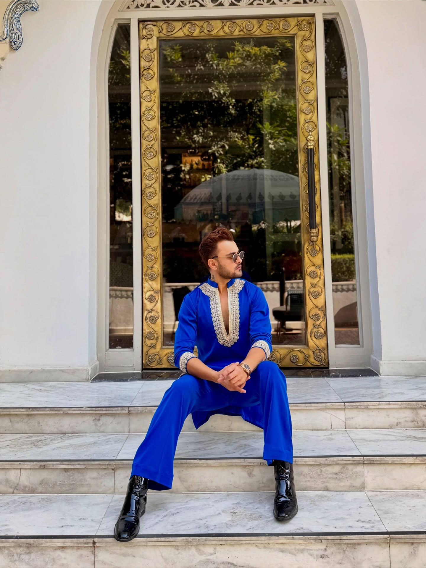 ROYAL BLUE KURTA SET FOR MEN