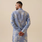 MULMUL MEN'S BLUE KURTA IN ZIPPER