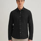 BLACK STITCHLESS PLACKET PREMIUM WRINKLE-FREE SHIRT