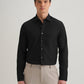 BLACK STITCHLESS PLACKET PREMIUM WRINKLE-FREE SHIRT
