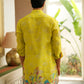 CITRUS SPLASH YELLOW CAMELLIA FLOWER KURTA