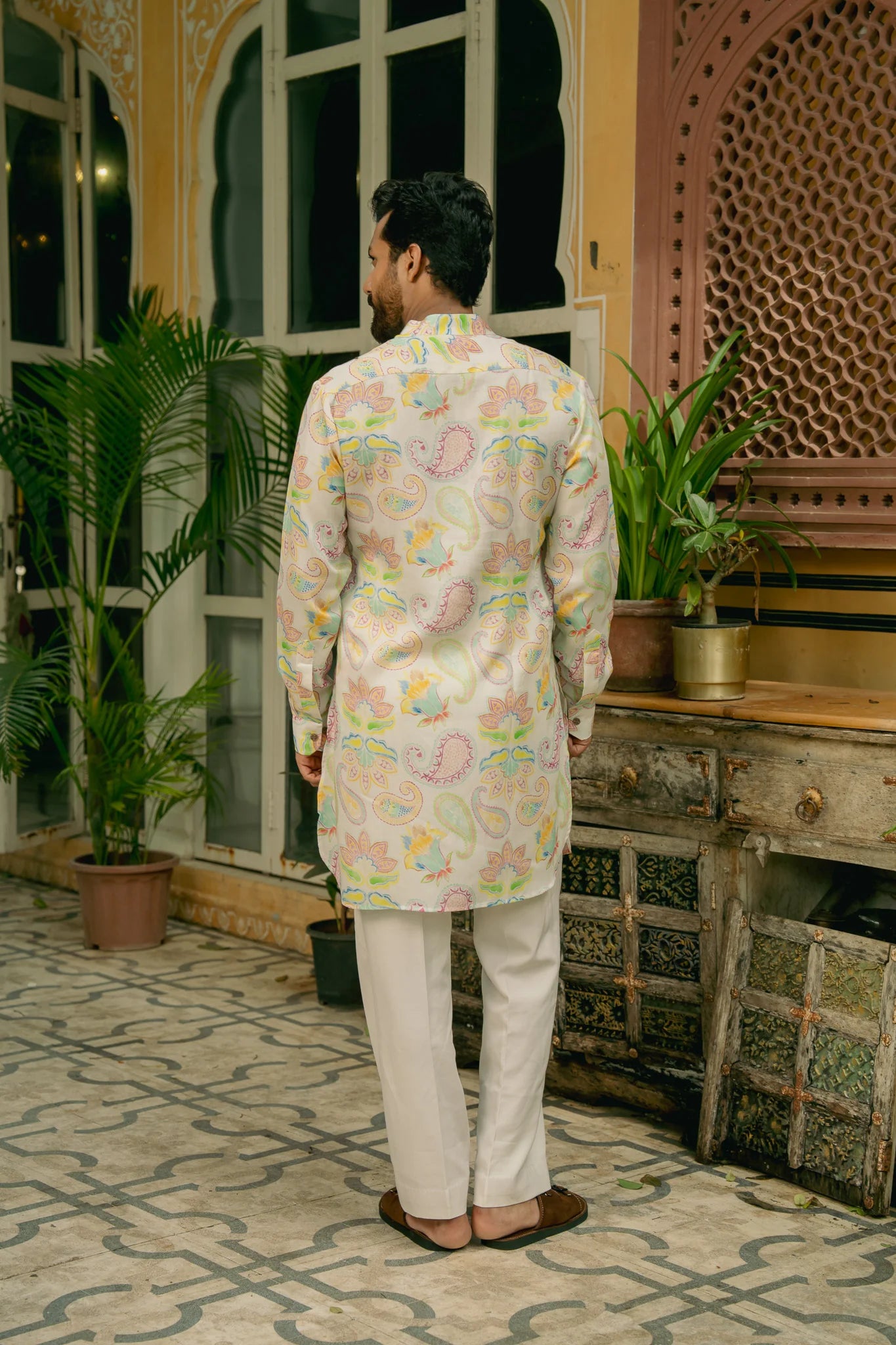 PASTEL PAISLEY GANGANAGERY KURTA