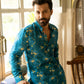 BLUE CERULEAN PETAL KURTA