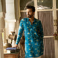 BLUE CERULEAN PETAL KURTA