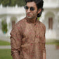 IKAT PRINT KURTA BROWN