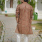 IKAT PRINT KURTA BROWN