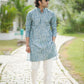 IKAT PRINT KURTA BLUE