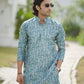 IKAT PRINT KURTA BLUE