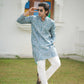 IKAT PRINT KURTA BLUE