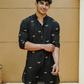 BLACK DRAGONFLY EMBROIDERY WORKED WEDDING KURTA