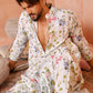 WHITE NARGIS PRINT BOMBER KING KURTA