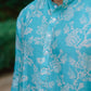 KING MINT GREEN PRINTED KURTA WITH PAJAMA SET FOR MEN