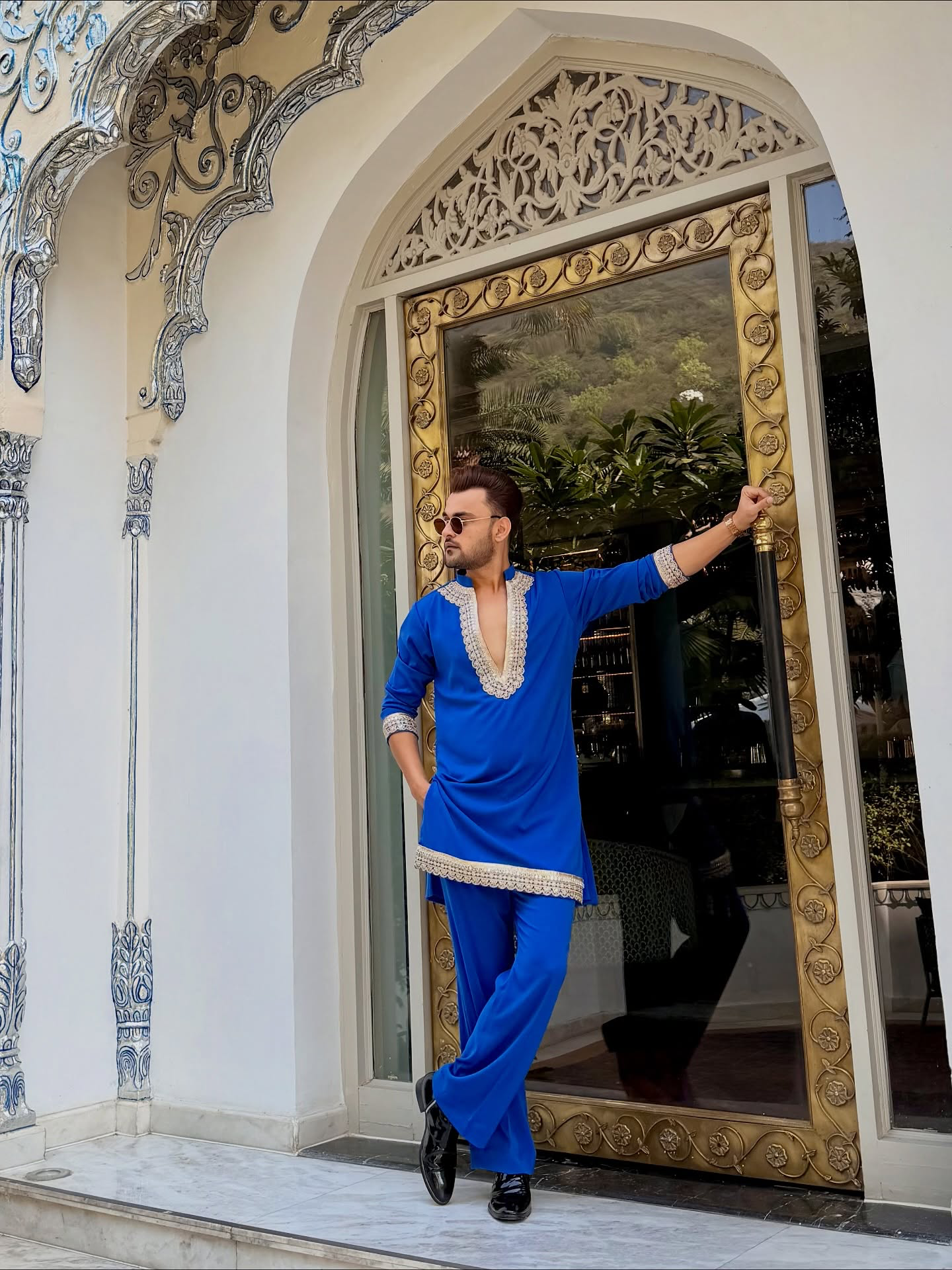 ROYAL BLUE KURTA SET FOR MEN