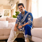 ARJUN BIJLANI IN ROYAL NAVY KURTA WITH HIGH EMBROIDERY WORK