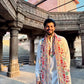 WHITE SILK KURTA SET WITH DUPATTA