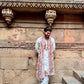WHITE SILK KURTA SET WITH DUPATTA
