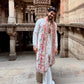WHITE SILK KURTA SET WITH DUPATTA