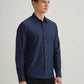 NAVY BLUE STITCHLESS PLACKET PREMIUM WRINKLE-FREE SHIRT