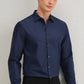NAVY BLUE STITCHLESS PLACKET PREMIUM WRINKLE-FREE SHIRT