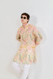 SHAYE CREAM FLORAL KING KURTA