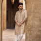 MID CREAM EMBROIDERY WORK MEN'S KURTA