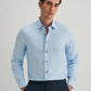 SKY BLUE STITCHLESS PLACKET PREMIUM WRINKLE-FREE SHIRT