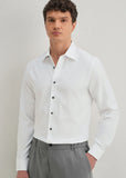 WHITE STITCHLESS PLACKET PREMIUM WRINKLE-FREE SHIRT